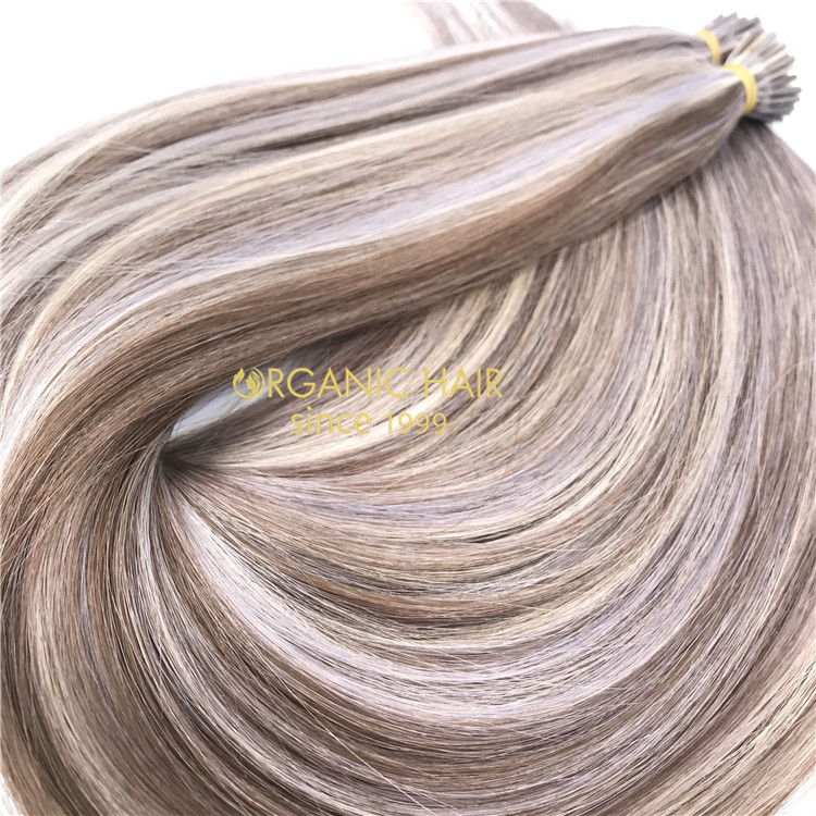 Customized color double drawn keratin itip and hot sale X237
